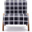 Chaise d'appoint rembourrée avec pieds en bois-1331410859