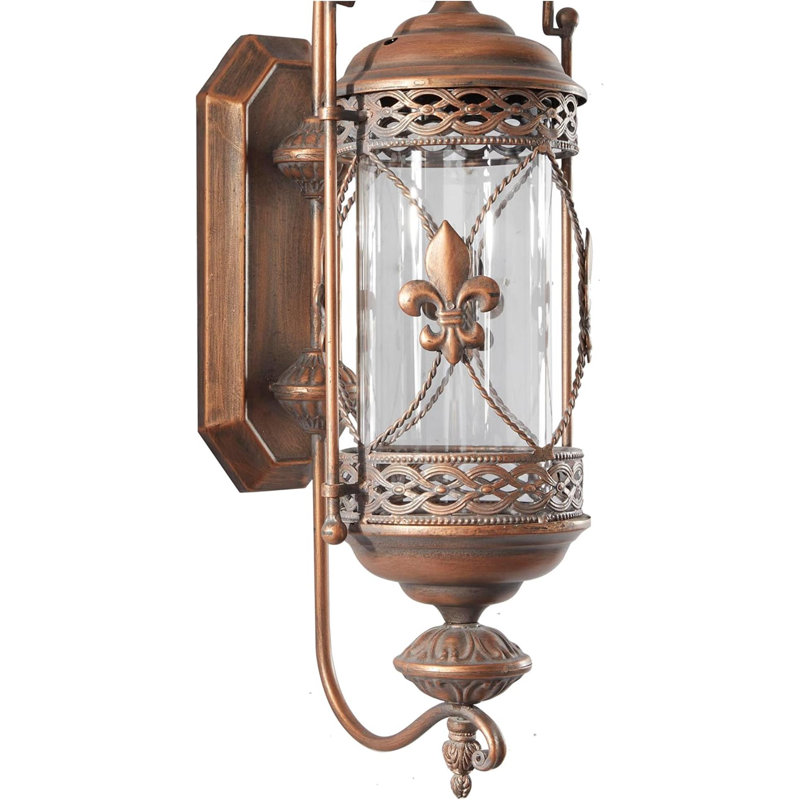 Lampe murale en verre avec bougie simple
