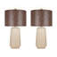 Lampe de table Rustic Harmony - Céramique - Ensemble de 2