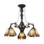  Mini-lustre 3 lumières de style Tiffany INNES 24 po de large
