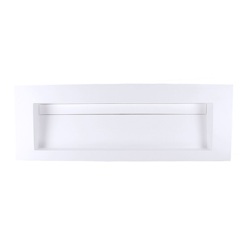 Kubista 60'' L Bathroom Sink, Gloss White, No Hole