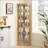 Lighted Corner Curio Cabinet - Elegant Glass Display Case For Living Room & Bar Storage - For Antique Collections & Wine With Built-In Lighting And Light Oak Finish-407501956