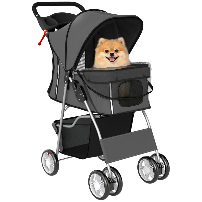 Foldable Pet Stroller, Grey