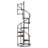 Rustic Brown 8-Shelf Staircase Bookcase