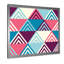 «Blue Light and Dark Blue Pink Triangulars», reproduction d'art sur toile-66815276-66815286