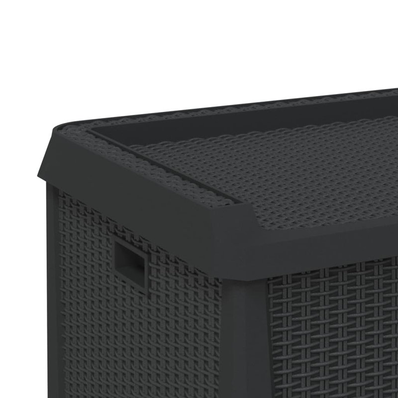 VidaXL 73cm W 125L Polypropylene Lockable Deck Box, Anthracite