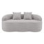 Siège gris incurvé à 2 places avec accoudoir rond, idéal pour les petits espaces de vie, sans assemblage, confortable et attrayant, espace minimaliste crème de style minimaliste, support ergonomique polyvalent et à haute densité-2142320978