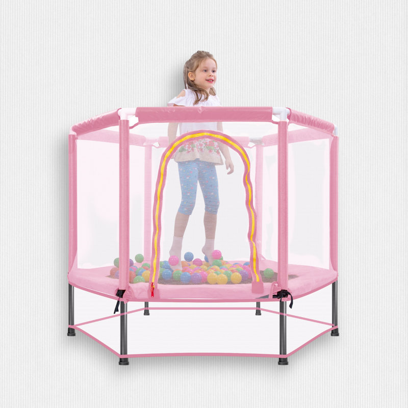 Trampoline hexagonal de 55 po avec enceinte de sécurité Virubi