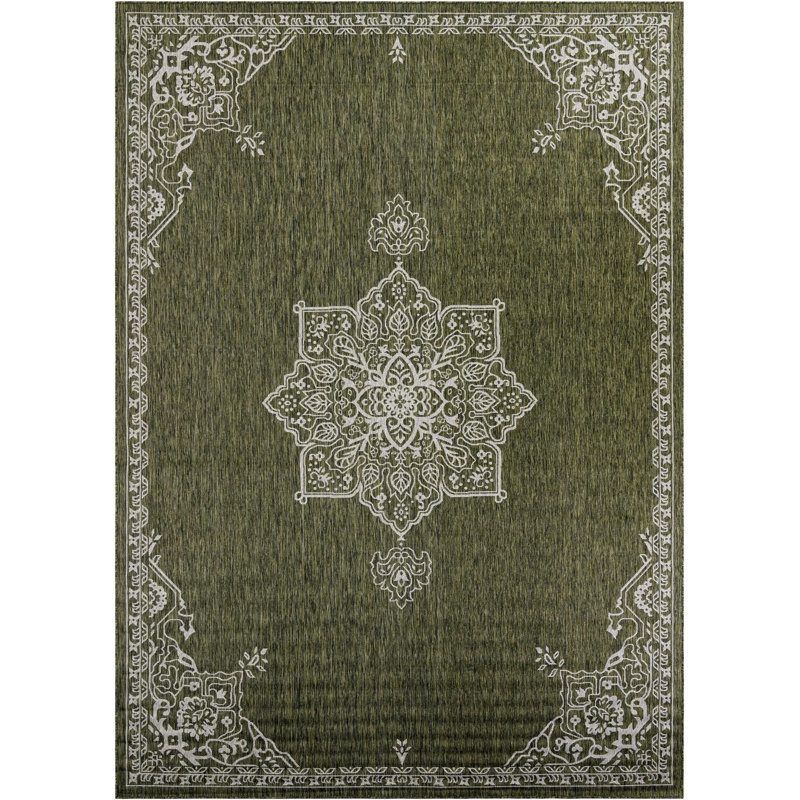 Tapis transitionnel Tollefson couleur forêt, Rectangle 10 pi x 14 pi 1 po