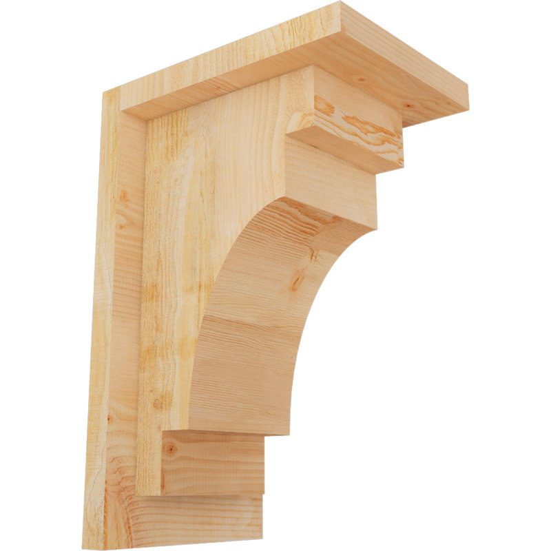 Corbeau méditerranéen avec contre-plaque, H 12 po x l 6 po x P 8 po, Sapin de Douglas, Sciage brut