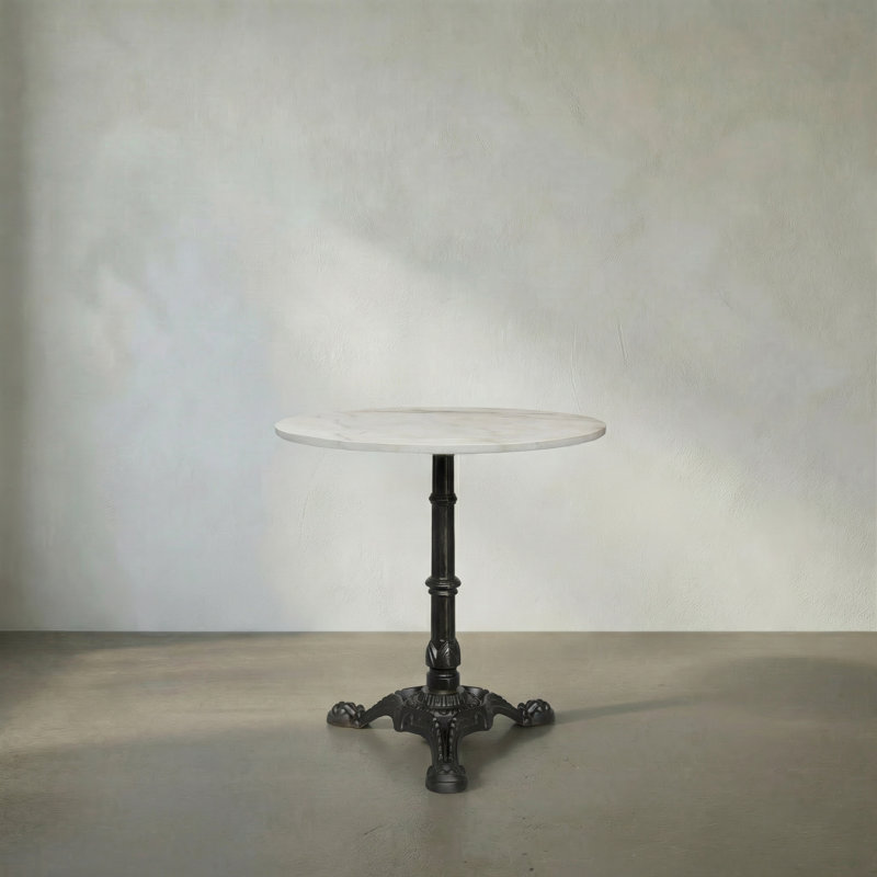 Theresia Stone End Table, Black