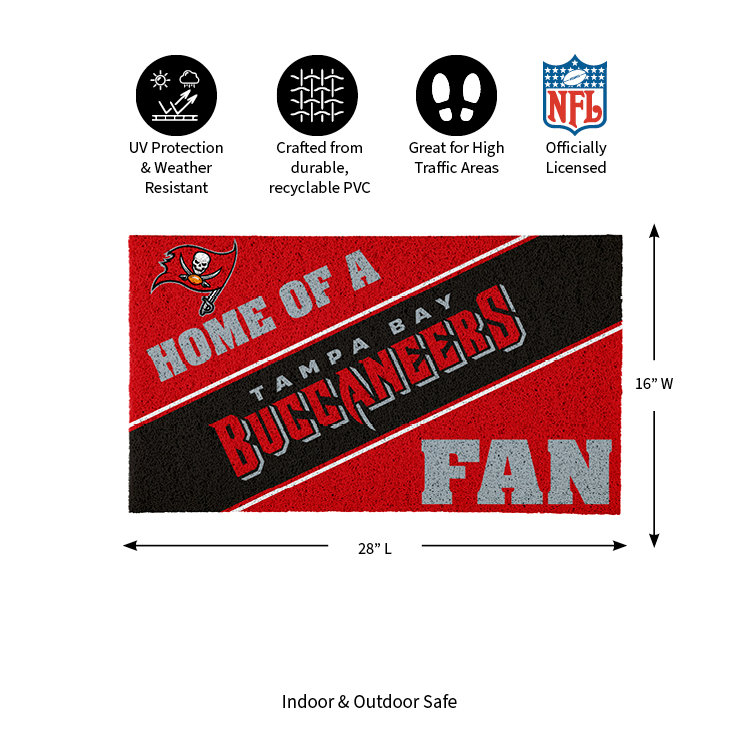 Paillasson NFL Home of a Fan Team, Buccaneers de Tampa Bay