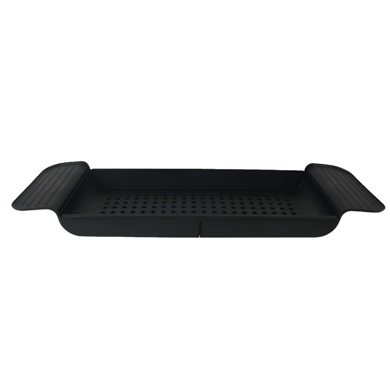 Plateau de baignoire extensible, conception antidérapante, plateau de baignoire Ultimate (noir), Black
