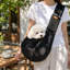 Harnais de transport en maille respirante avec large sangle d'épaule et poche de rangement pour chats et petits chiens-1043494208