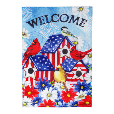 Drapeau de jardin Patriotic Birdhouse