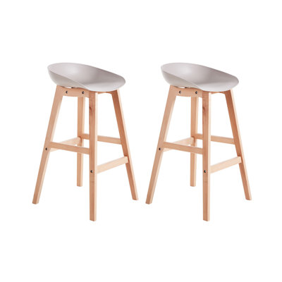 MICCO Counter Stool with Solid Wood Frame