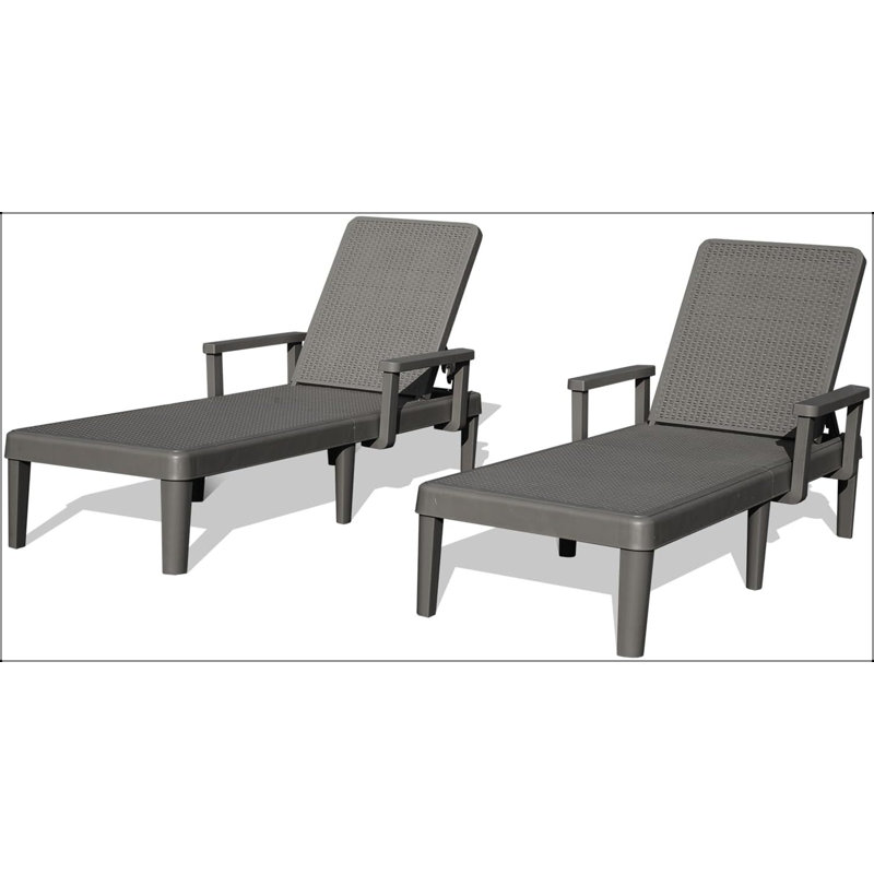 Pool Lounge Chairs Set of 2 with Adjustable Backrest, Waterproof, and Durable for Outdoor Relaxation and Comfort