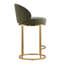 Tabouret de comptoir pivotant 27 po avec structure cylindrique en métal Angelick-116179547-116179550