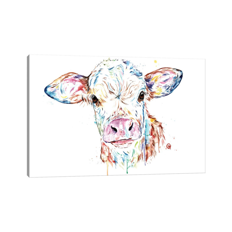 Manitoba Cow by Lisa Whitehouse - Wrapped Canvas Gallery-Wrapped Canvas Giclée, 30.48cm H x 45.72cm W