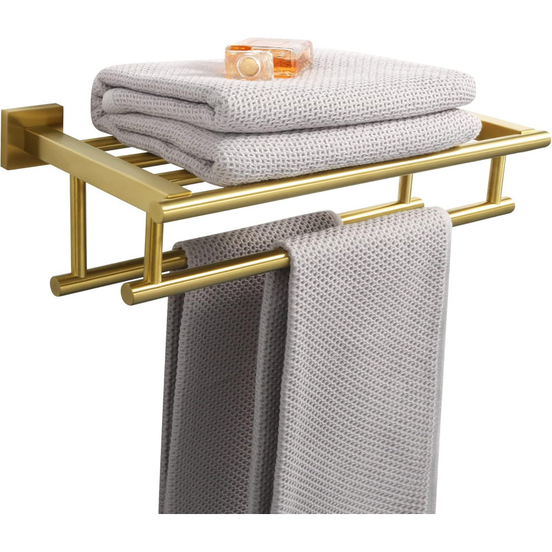 Wall Mounted Required Towel Rack, Gold