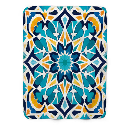 Moroccan Inspirations - 1 Piece Premium Sherpa Blanket
