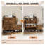 Range-chaussures en bois de style campagnard antiseptique avec banc et 2 tiroirs rabattables pour le vestibule ou le salon