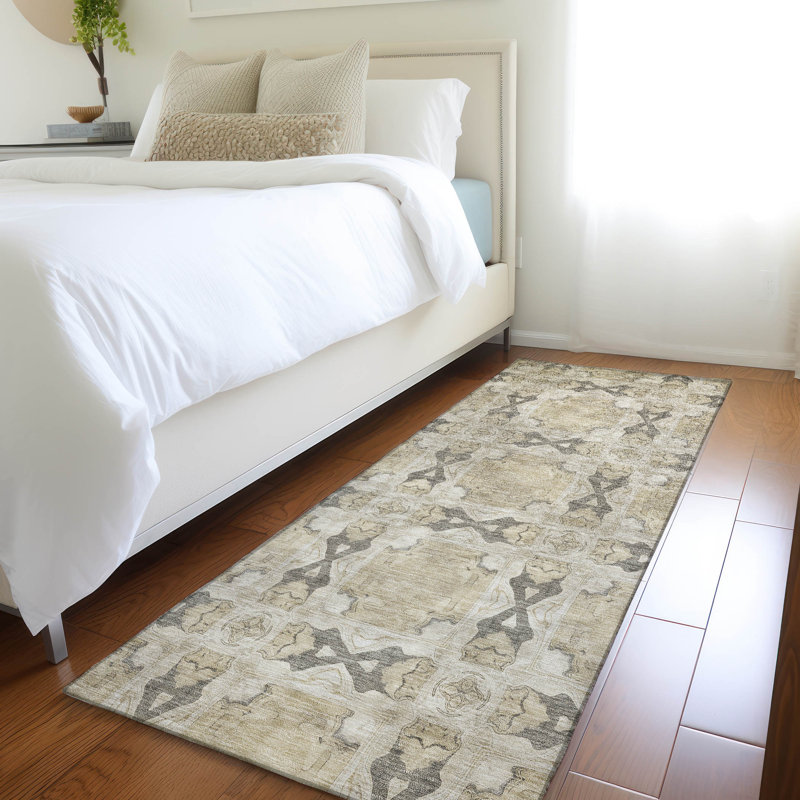 Tapis intérieur / extérieur Fairhill avec envers antidérapant, Tapis de couloir 2 pi 3 po x 7 pi 6 po