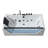 71 In. Whirlpool Bathtub Rectangular Hydrotherapy Jetted Spa Bath Tub With Center Drain - Black Tub Filler In White