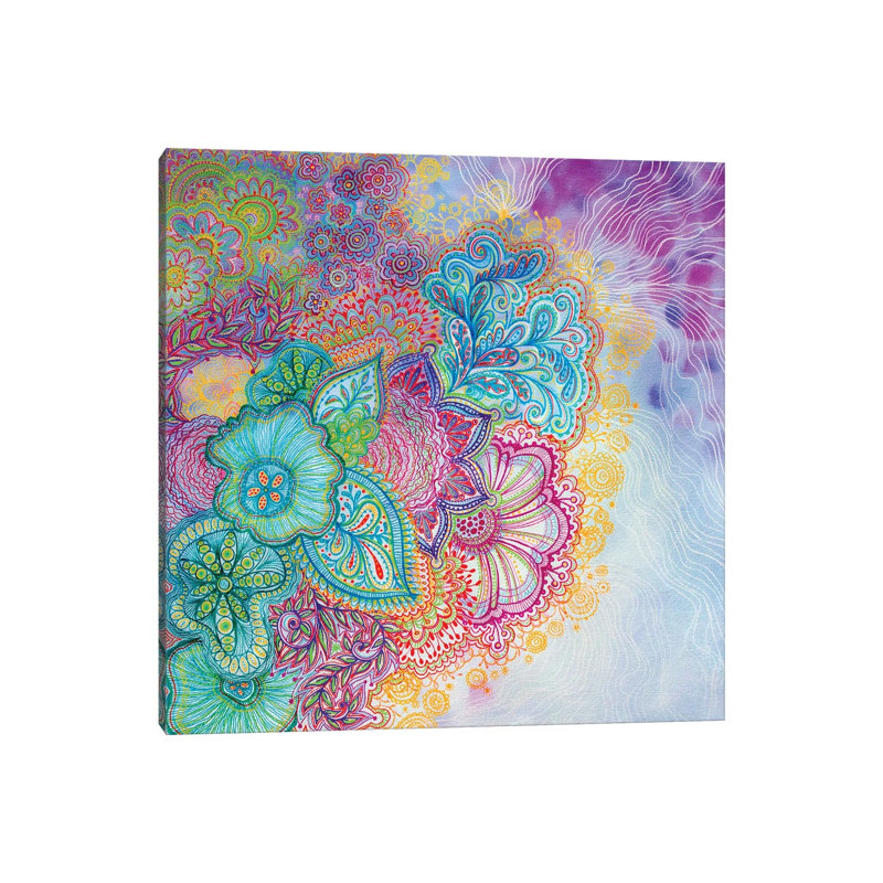 Flourish 1 Piece Wrapped Canvas Painting, 45.72 cm H x 45.72 cm W x 3.175 cm D