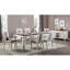 Ensemble de 2 chaises d'appoint rembourrées au fini blanc vieilli et gris chaud