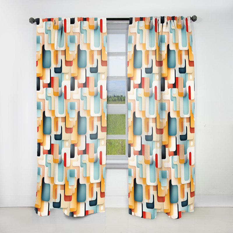 Urban Serenity - Rideau moderne - Velours obscurcissant - 1 panneau, L 52 po x L 108 po