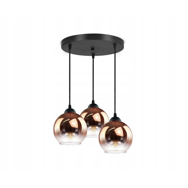 Vedder 3-Light Cluster Pendant, Copper