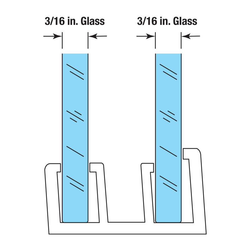 Prime-Line Nylon Shower Door Bottom Guide