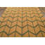Tapis jaune/doré en laine jaune/doré oriental à la main-noué la 10'0 po x 8'0 po "one-of-kind" Senac