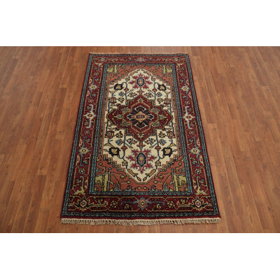 Ivory Traditional Indian Rug 4x6