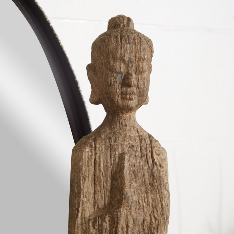 Sculpture décorative beige en médaillon Petroskey