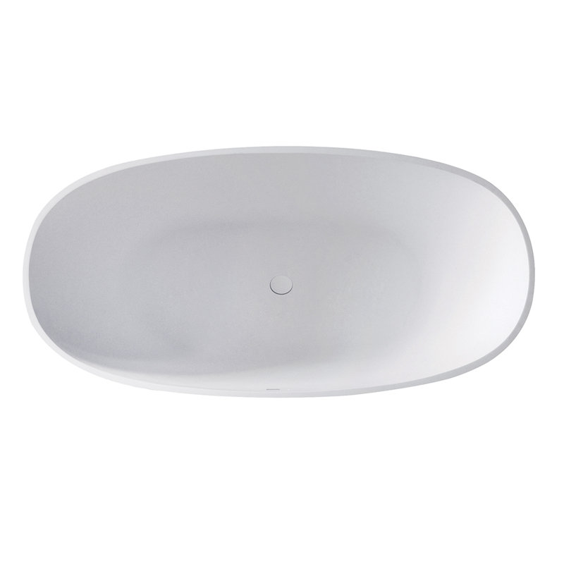 Baignoire autoportante ovale à double face avec drain Kingston