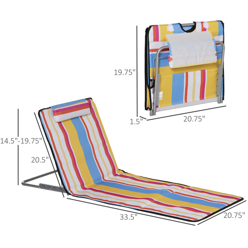 Chaise de plage pliante rembourrée