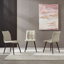 Ensemble de chaises de salle à manger de 2 pièces de cuisine de style Mid-Century avec pieds en bois et coussin en cuir de polyuréthane pour salon