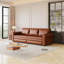 Canapé Chesterfield, canapé-lit gigogne de 93,7 po, canapé-lit convertible 3 en 1 en similicuir avec garniture cloutée et accoudoirs roulés, canapé-lit multifonctionnel pour le salon-1147113580