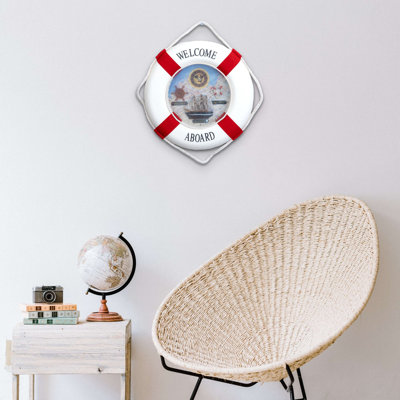 Horloge murale de haute qualité - Bouée de sauvetage silencieuse, décor nautique pour le salon, la chambre à coucher et la chambre de bébé
