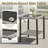 Outdoor Wicker Side Table, All Weather Rattan Small Patio Table Square End Table For Pool Balcony Deck Porch Lawn Backyard-514630497-514630557