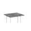 Charmante table de bout à dessus en faux marbre avec finition chromée durable, rehaussant tout espace-25748623