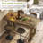 Counter Height Bar Table, 63-Inch Wooden Pub Table With Metal Footrest For Dining Kitchen Breakfast