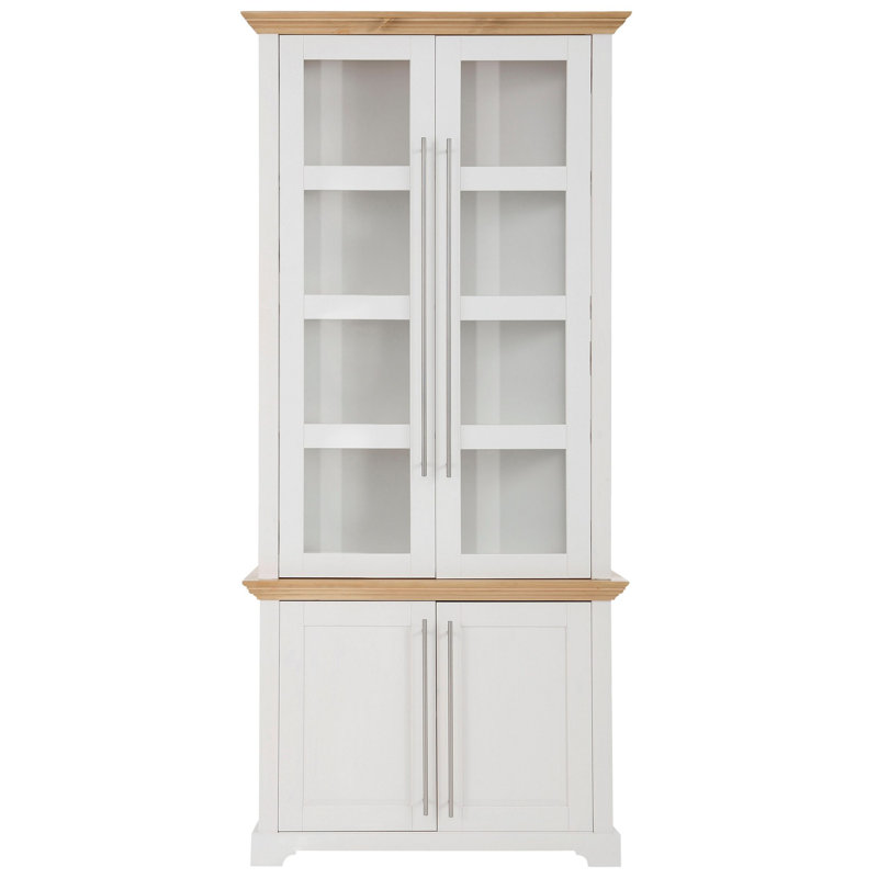 Welford Display Cabinet, White/Natural