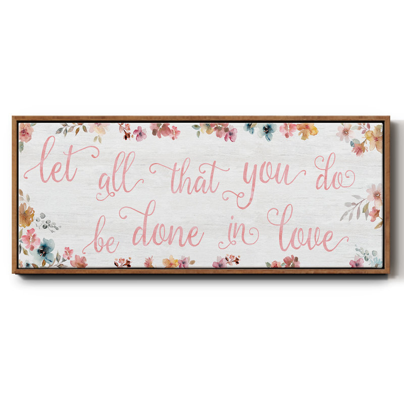 Done In Love - Toile encadrée, H 12 po x l 30 po