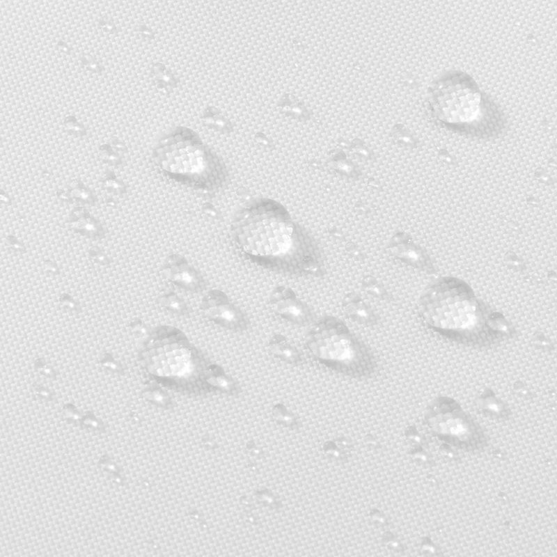 Water Repellent Fabric Solid Colour Shower Curtain, White, 72" H x 32" W