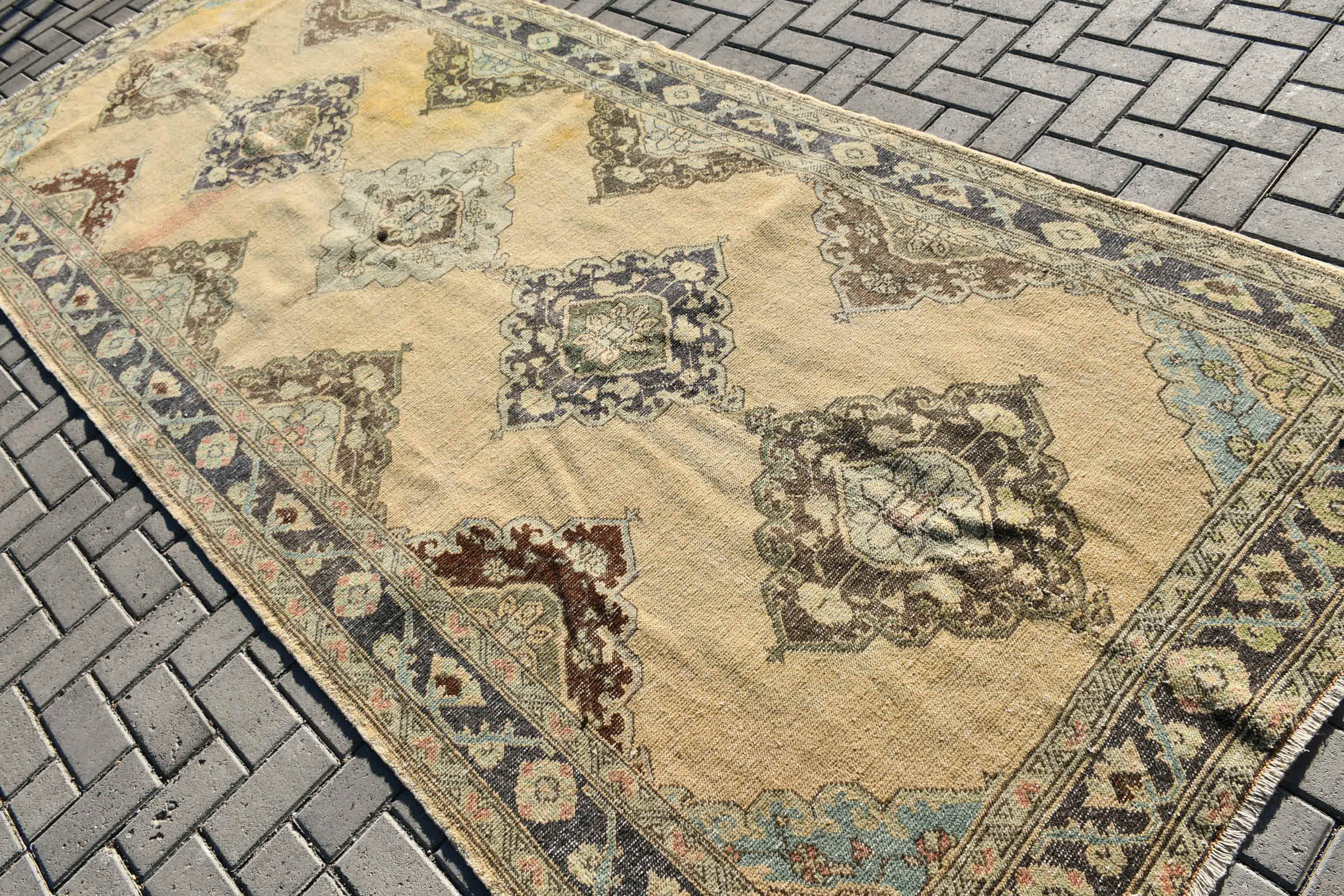 Bungalow Rose Unique Vintage Turkish Area Rug in Subtle Earthy Tones ...
