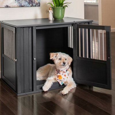 Cage pour chien durable avec placement de porte flexible