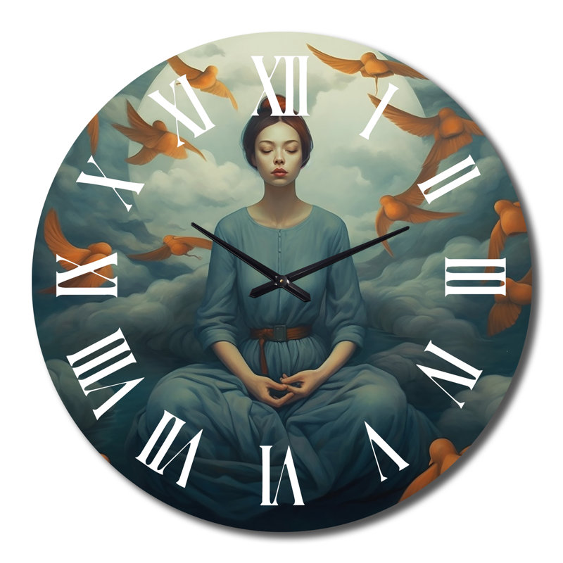Horloge murale méditation Mindfulness, Grand